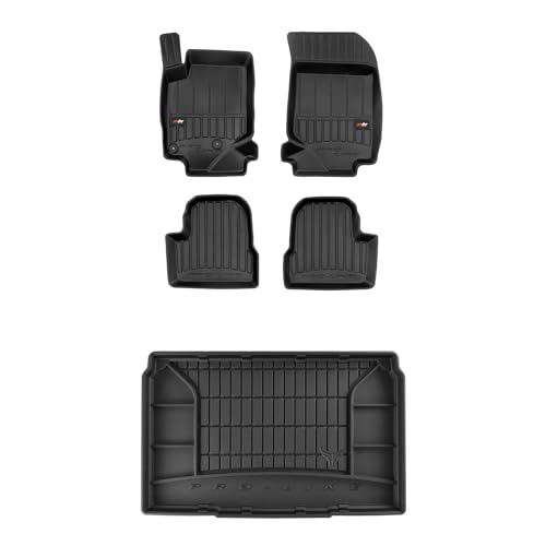 FROGUM ProLine 3D EIN Satz Gummimatten Exklusiven Auto Fußmatten und Kofferraumwanne Kofferraummatte für Peugeot 208 II ab 2019 | Die höchsten Kanten