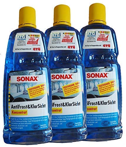 Preisjubel 6 x SONAX AntiFrost&KlarSicht Konzentrat 1l, Frostschutz, Enteiser, Reiniger