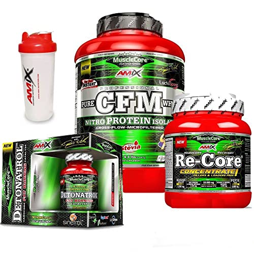 MuscleCore Pack CFM Nitro Protein 2 kg Banofee + Detonatrol + Recore + Geschenk-Schneebesen