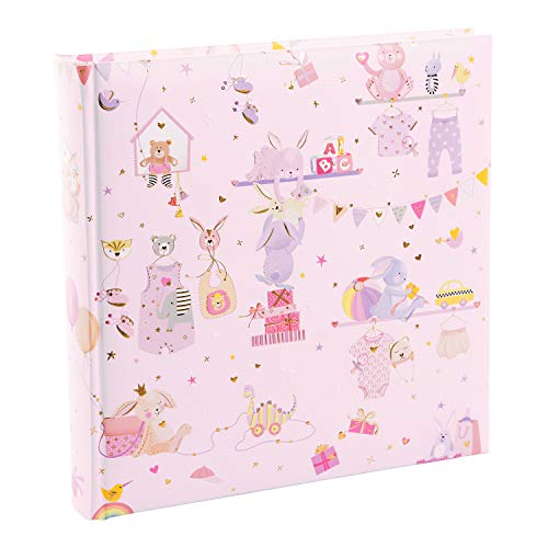Baby-Tagebuch, Baby-Album, Photoalbum von Turnowsky - hochwertige und einmalige Designs (Kuscheltiere rosa, Baby-Tagebuch)