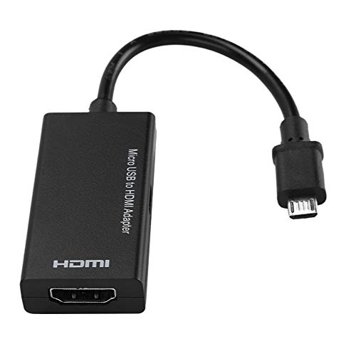 Micro USB zu HDMI Adapter, 1080P Videos 8-Kanal Stereo Sound 5-poliger HDMI Video Adapter für Android für Samsung Handy Laptop