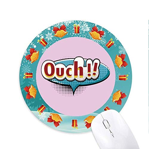 Ouch Boom Diagram Cartoon Mousepad Round Rubber Mouse Pad Weihnachtsgeschenk