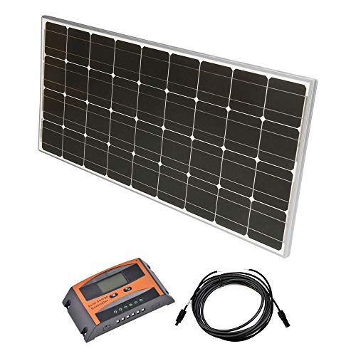 Solar Set 12 V Solaranlage Kit PV Inselanlage Wohnmobil Solarmodul Laderegler, Wattzahl:100W