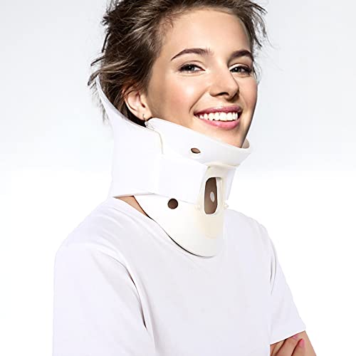 Sonew Naken Halsband Verstellbare Nackenstütze Soft Cervical Unterstützung für Wirbel Nackenschmerzen(M)