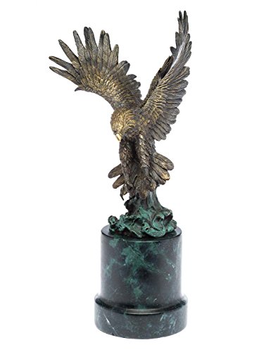 aubaho Bronzeskulptur Adler Greifvogel Bronze Figur Skulptur 48cm im Antik-Stil