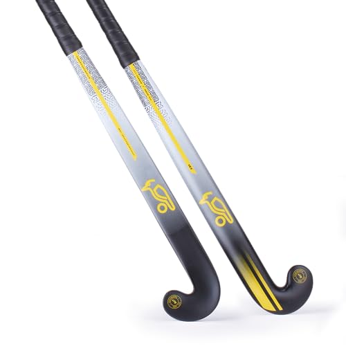 KOOKABURRA Vex Hockeyschläger Mid Bow Feldhockeyschläger, gelb/schwarz, 36.5" Light