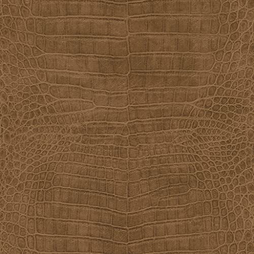 Rasch Tapete 751314 - Vliestapete mit Krokodil Lederoptik in Braun aus der Kollektion African Queen III
