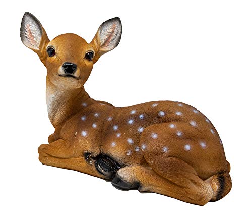Benera REH Deko Figur Bambi Dekoration für Haus und Garten Innen Außen Rehkitz Braun 34 X 27 cm