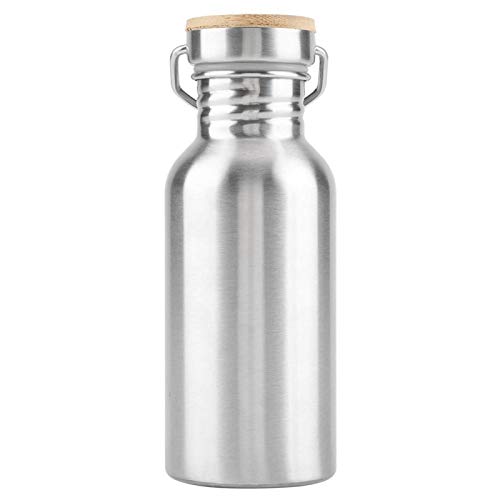 Mikrokos Edelstahlflasche - Edelstahl Outdoor Outdoor tragbare Wasserbecher Trinkflasche Reisebecher(500ML)