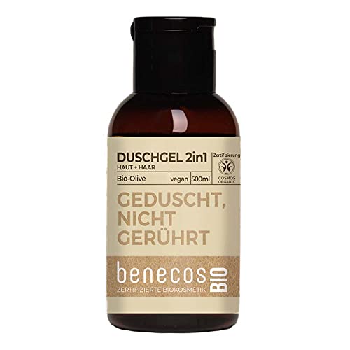 BENECOS Olive Duschgel, 2in1 Haut & Haar, Mini Reisegröße, 50ml (10)