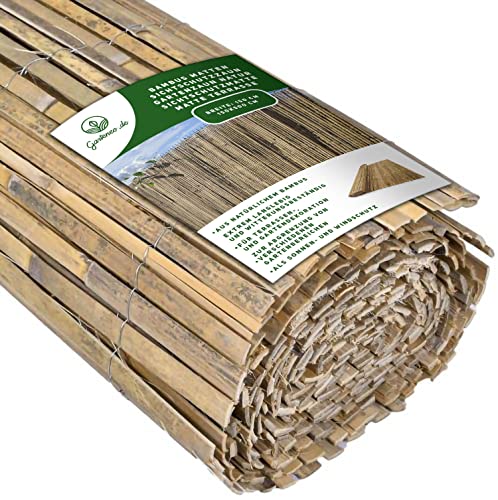 Saferide Bambusmatte 150x500 cm Sichtschutz Zaun Gartenzaun Natur Holz Deko Balkon Bambus