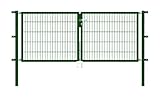 Alberts 648169 Doppeltor Flexo mit Zubehör verschiedene Breiten und Höhen grün Breite 250 cm Höhe 100 cm