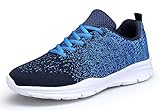 DAFENP Unisex Herren Damen Turnschuhe Laufschuhe Sport Fitness Running niedrige Sneakers Innen Casual für Draußen, Blau - blau - Größe: 36 EU