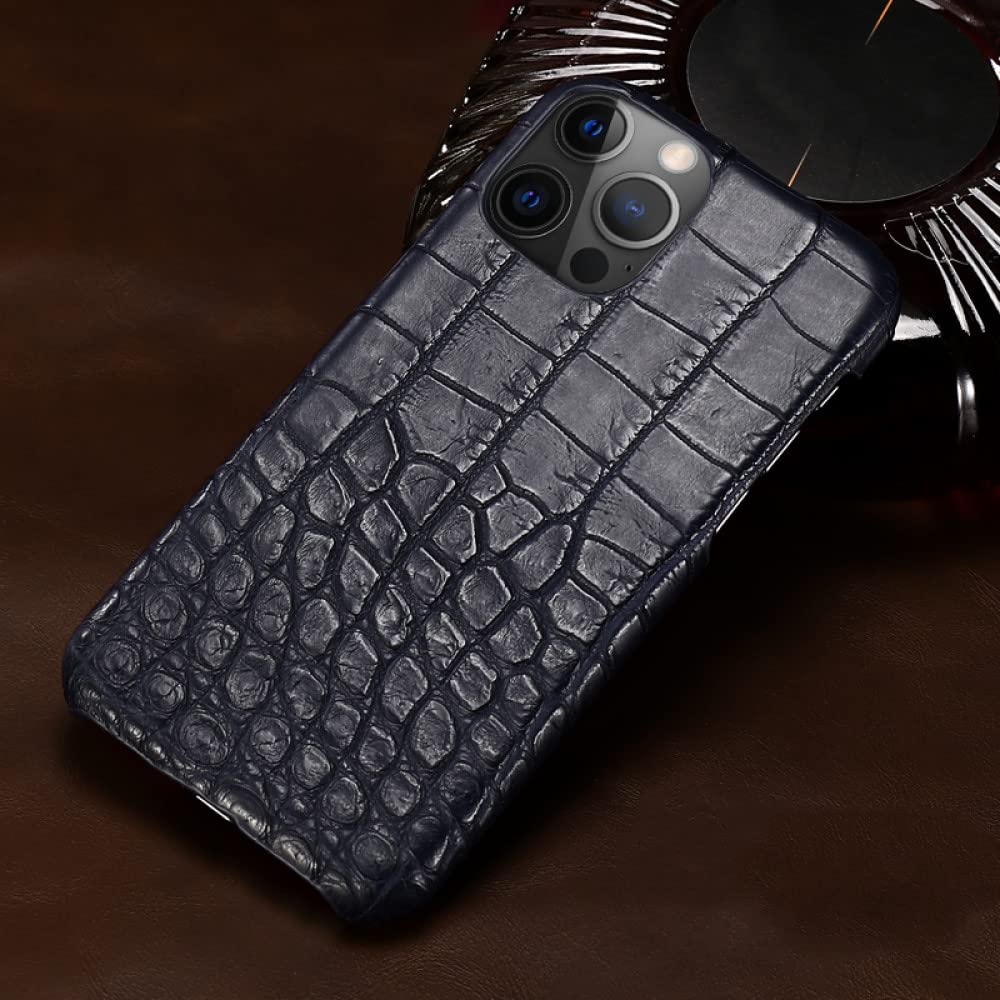 Crocodile Print Leather Matt Phone Case for iPhone 13 Pro Max 12 Mini 11 12 Pro Max X XS Max XR SE 2020 Luxury Cover,Blue 2,for iPhone 11 Pro