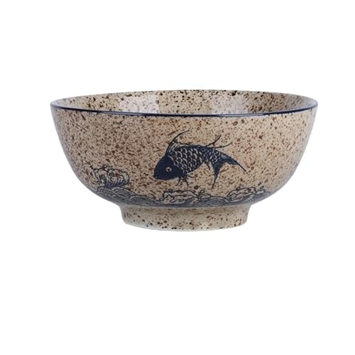 Neues unterglasurfarbenes Keramikgeschirr-Set – Fischteller, Reisschüssel, Nudelschüssel, Geschmacksteller-Set (Size : 8 inch soup bowl)