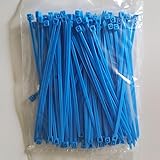 Selbstsichernder Kunststoff-Nylon-Kabelbinder, schwarz, weiß, bunt, 3 x 100, 150, 200, 4 x 150, 200, 5 x 200, Befestigungsring, industrielles Drahtkabel (Color : Blue Color, Size : 3x100 100PCS)