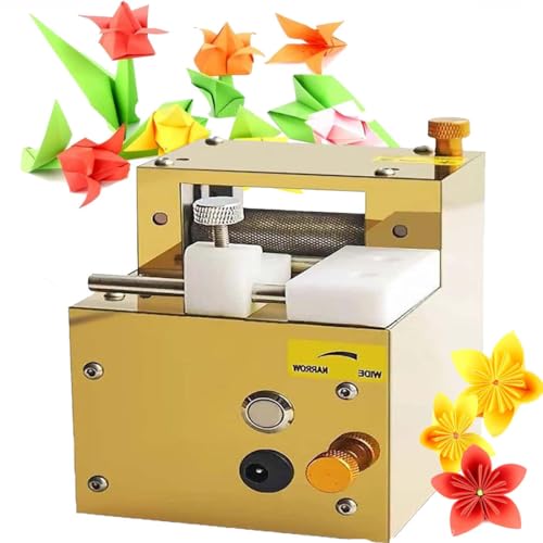 GBHJJ Fringer-Schneidemaschine, Papier-Quilling-Maschine, Elektrische Papierquillingmaschine, Papierblumenmaschine, Quastentiefe Und -Breite, Handgefertigte Farbpapierschneiderolle,Gold