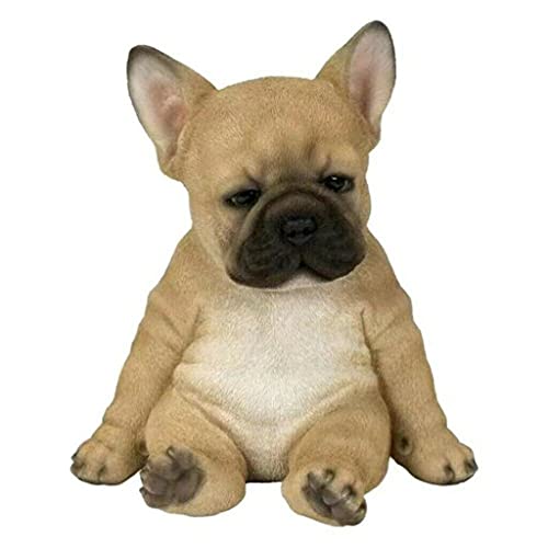 Fltaheroo Französische Bulldogge, Skulptur, Ornament, Hund, Statue, Figur für den Außenbereich, Garten, Dekoration – sitzender Hund