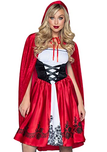 LEG AVENUE 85614 - Kostüm Set Klassische Rotkäppchen, Damen Fasching, S, Rot