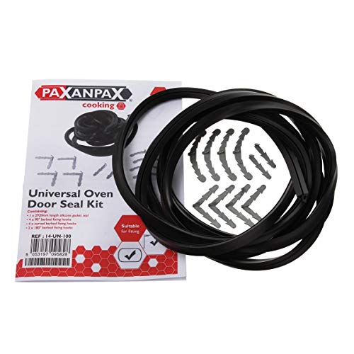 Paxanpax PCK023 Universal 3-in-1-Dichtungsset für Ofen-Tür, 3-seitig, 4-seitig und runde Ecken, Silikon