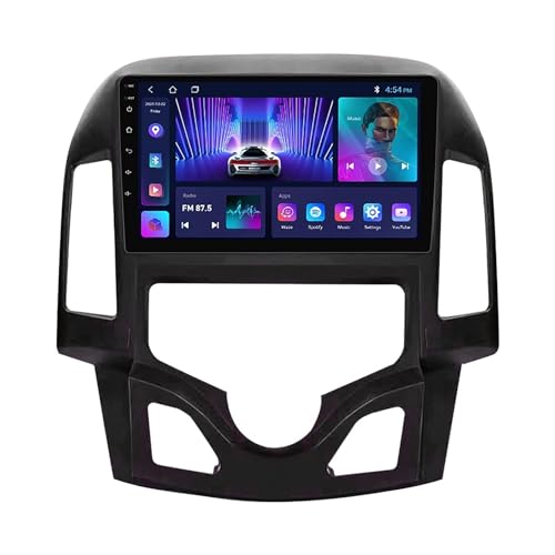 Android 12 Autoradio 9 Zoll Touchscreen Für Hyundai I30 2007-2012 Mit Rückfahrkamera Unterstützt RDS/SWC/HiFi/WiFi/Mit Wireless Carplay Android Auto GPS Navigation Bluetooth 5.0 (Color : B, Size :