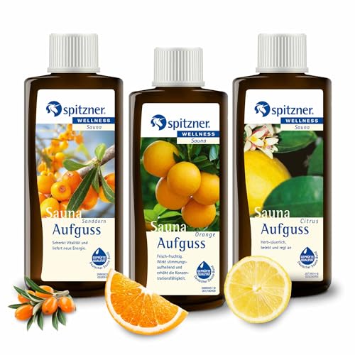 Spitzner Saunaaufguss Vitamin C: Sanddorn, Orange und Citrus (3x190ml)