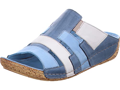 Gemini Damen Schuhe Clogs Pantoletten 032156-02, Größe:37 EU, Farbe:Blau