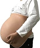 CZCZ Gefälschter Schwangerschaftsbauch, Haut Künstlicher Gefälschter Silikongeleebauch Babybauch Schwangerer Bauch Strap-on Gefälschte Schwangere,Twins8-10months