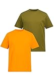 JP 1880 Herren große Größen Übergrößen Menswear L-8XL T-Shirts, Basic, 2er-Pack, Rundhals, bis 8XL Flaschen grün 3XL 702637642-3XL