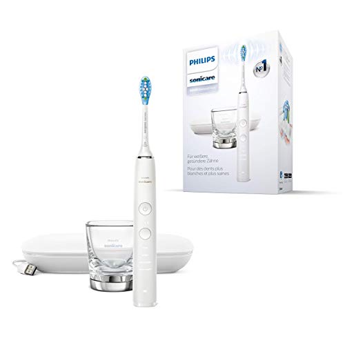 Philips Sonicare HX9911/27 DiamondClean Elektrische Zahnbürste - Schallzahnbürste mit 4 Putzprogrammen, Timer, Weiß