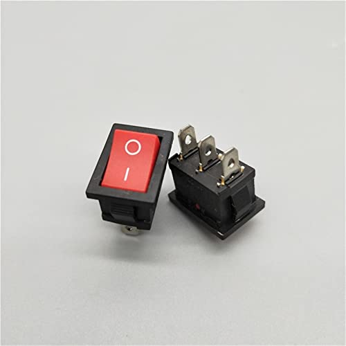 elektronischer Schalter Wippschalter 5 Stück KCD1 2PIin 3Pin 6Pin Boot Auto Wippschalter 6A/10A 250V/125VAC Drucktastenschalter (Farbe: R-2d2p) (Color : R-2d3p)
