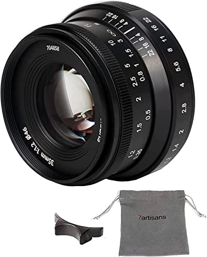 7artisans 35 mm F1.2 II APS-C manueller Fokus Kamera Prime Portrait Objektiv für Sony E-Mount A7 A7II A7M3 A7R A7RII A7RM3 A5000 A6000 A6300 A6500 Kameras