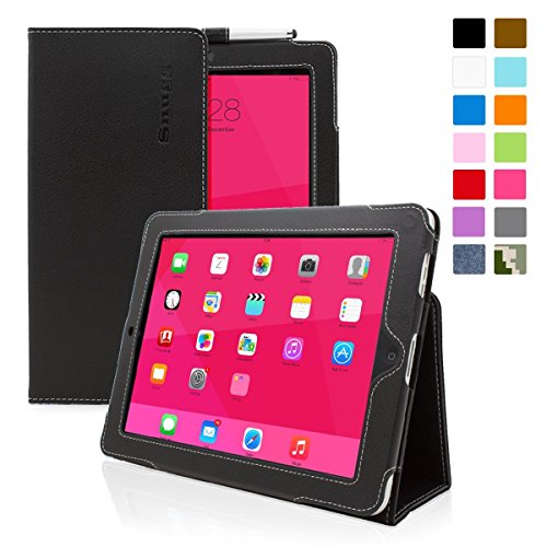 Snugg iPad 1 (2010) Schutzhülle, Leder Schutz Klapphülle Case Cover Ständer für Apple iPad 1 - Schwarz