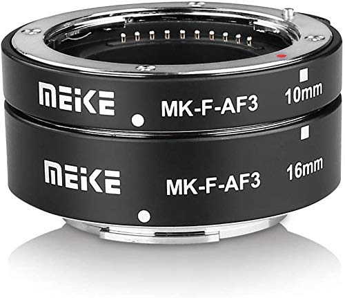 Meike F-AF3 Auto Fucus Makro Verlängerungsrohr für Fujifilm spiegellose Kamera (10 mm 16 mm nur oder Zusammenbau) X-T1 X-T2 X-Pro1 X-Pro2 X-T10 X-A1 X-E1 X-E2 X-E3 X-T20 X-T3 X-T30