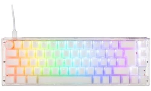 Ducky One 3 Aura White Mini Gaming Tastatur, RGB LED - MX-Blue