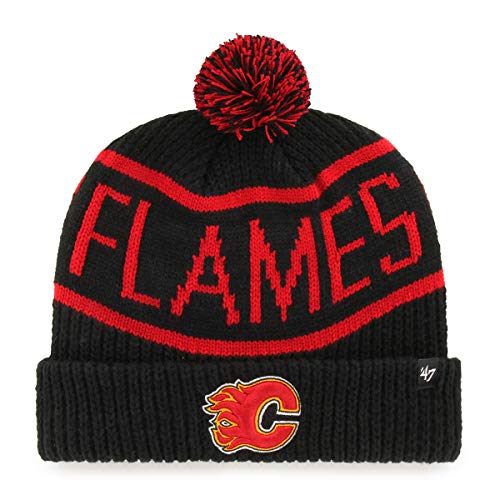 47 Brand Calgary Flames Black Wraparound NHL Wintermütze, One Size