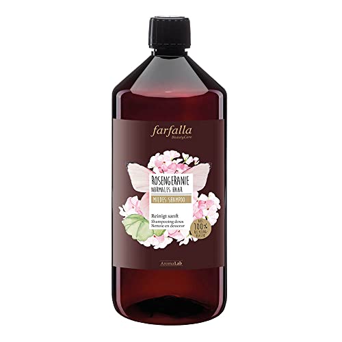 FARFALLA Mildes Shampoo, Rosengeranie, Refill, 1l