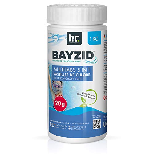 12 x 1 kg BAYZID® Chlor Multitabs 20g für Pool & Spa zur Poolpflege - HOCHWIRKSAM