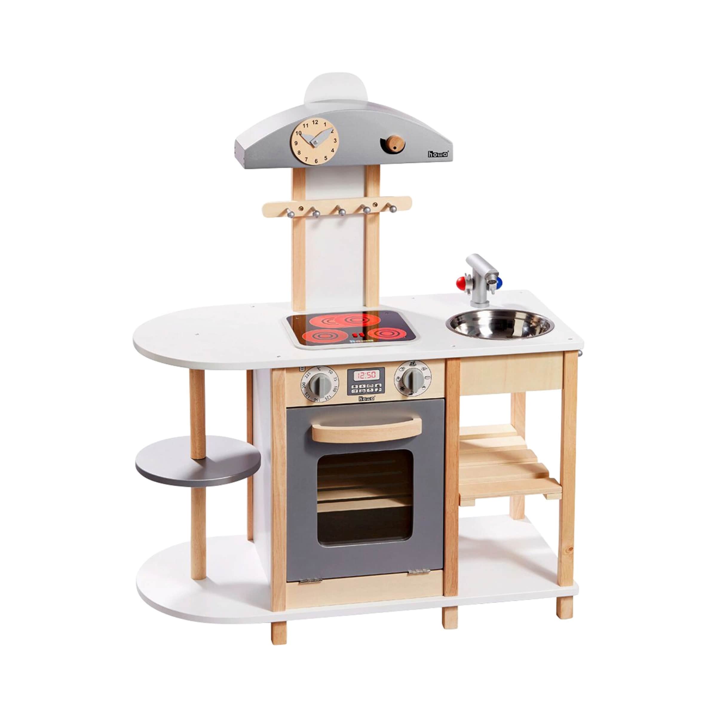 Howa Kinderküche Deluxe mit LED Kochfeld aus Holz