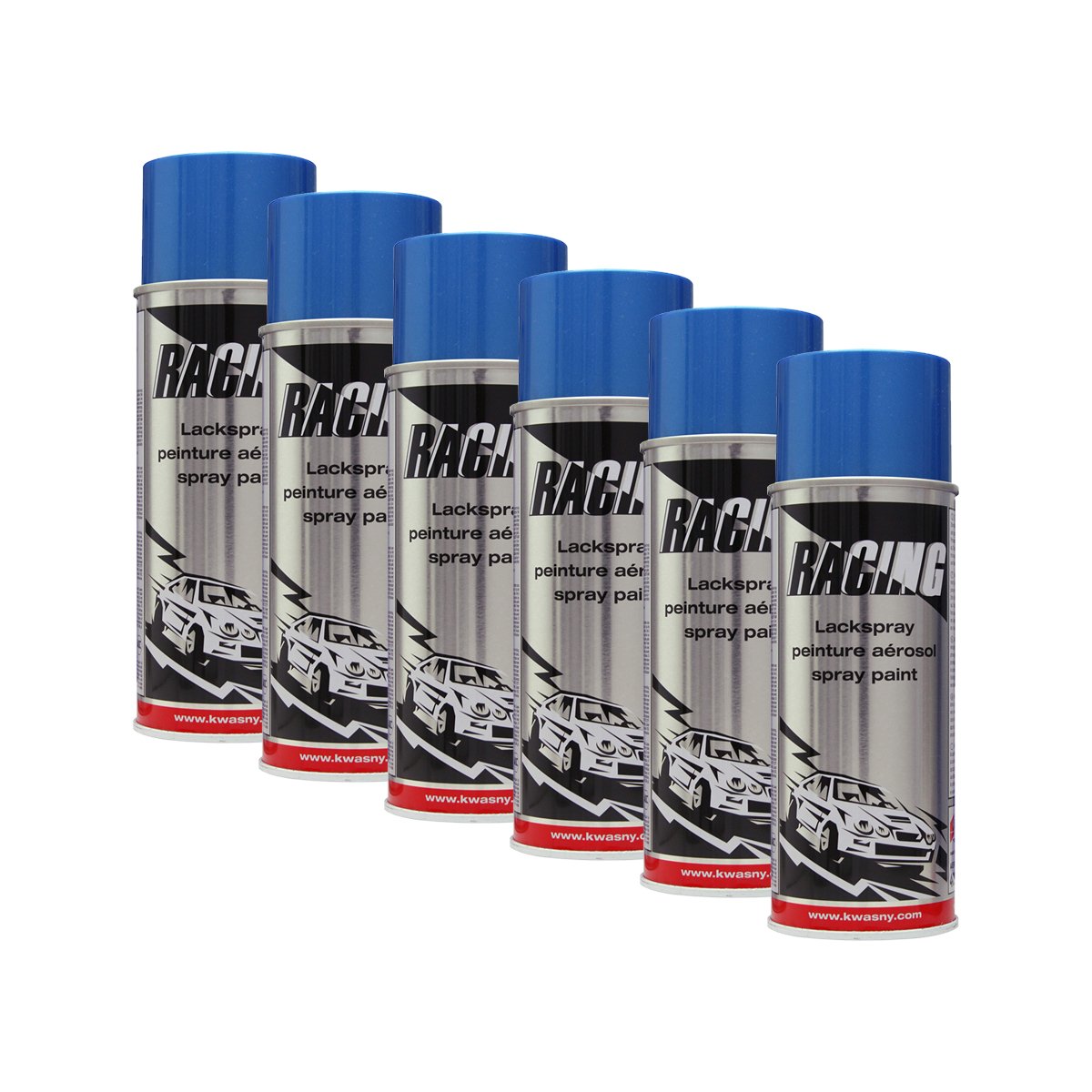 6X KWASNY 288 112 Auto-K Racing Lackspray blau metallic 400ml