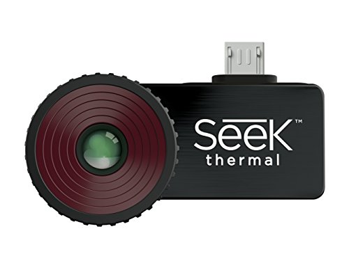 Seek Thermal CompactPRO Preiswertes Wärmebildsystem mit Micro-USB Anschluss und Wasserdichtem Schutzgehäuse für Android Smartphones - Schwarz