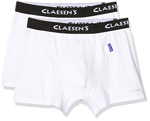 Claesen's Jungen Boys 2-Pack Boxer Boxershorts, Weiß (White 005), 164 (Herstellergröße:164/170)