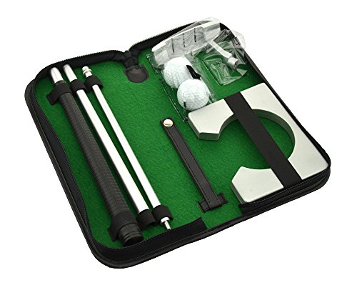 Neon Executive Gift Portable Golf Putter Set Kit with Ball Hole-Cup for Travel Indoor Golf Putting Practice