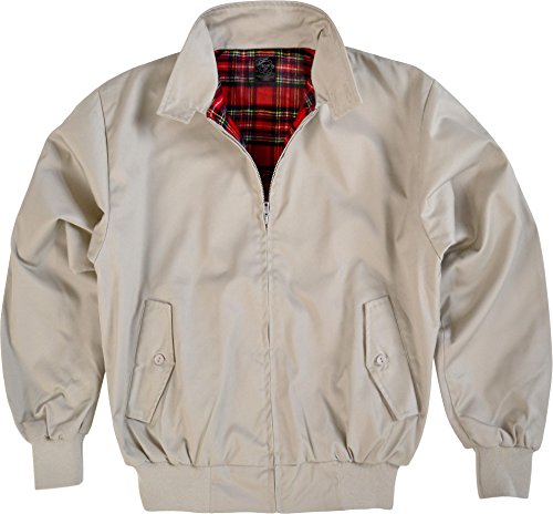 Original GearUp® Harrington Jacke English Style in 12 verschiedenen Designs wählbar Farbe Beige Größe S