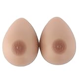 SZWLL Silikonbrust Bildet Realistische Europäische Dunkle Teint Gefälschte Brüste für Crossdresser Mastektomie Transgender Brustprothese Cosplay (800g/Pair-L-16 * 11 * 6cm)
