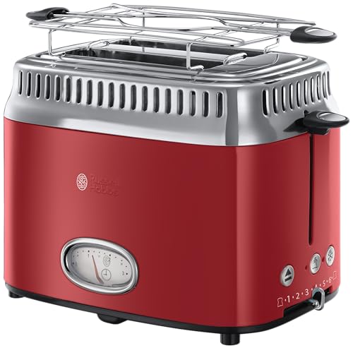 RUSSELL HOBBS Filterkaffeemaschine Retro Ribbon Red 21700-56, 1,25l Kaffeekanne, Papierfilter 1x4