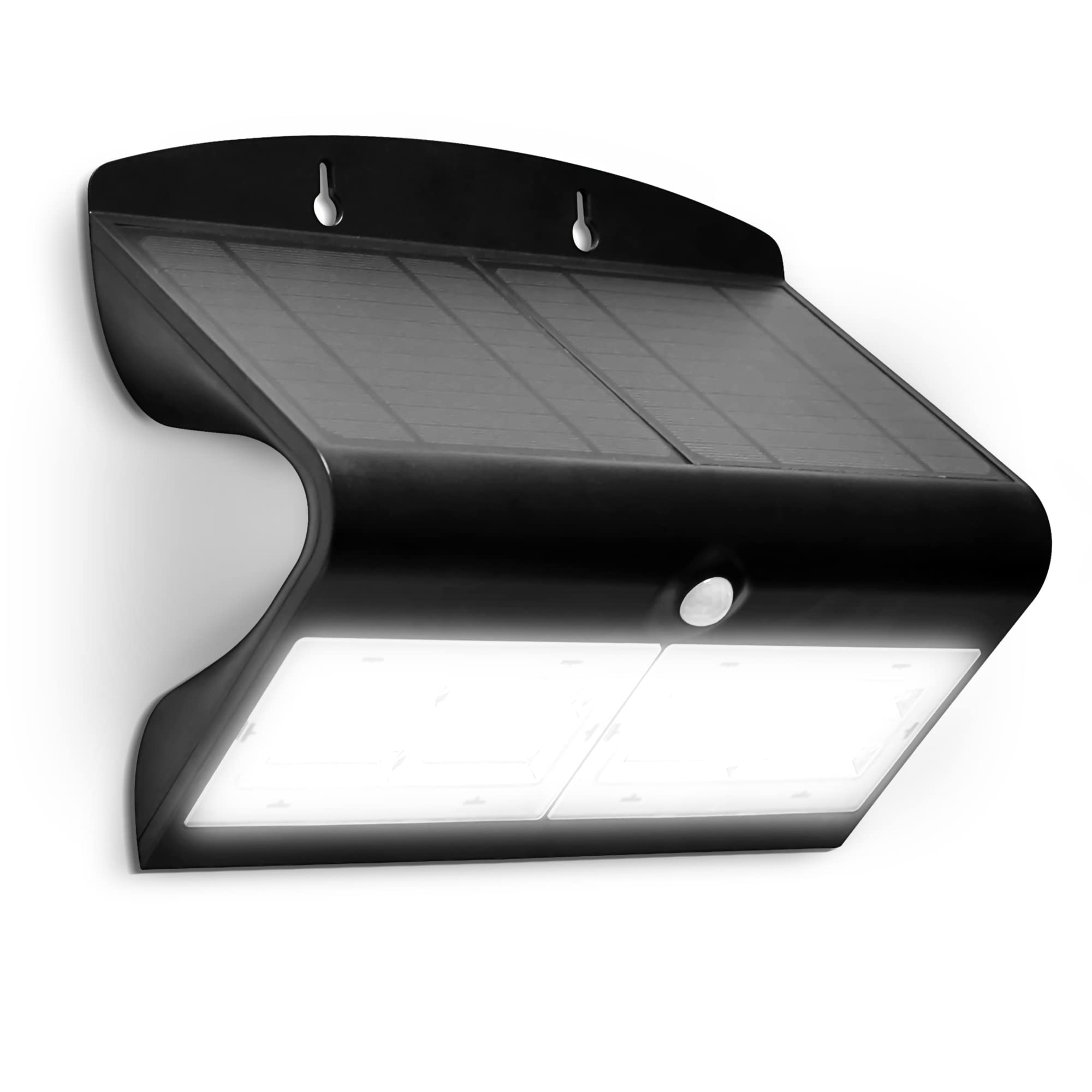 Luceco lexs80b40 Projektor Solar LED IP44 + Bewegungsmelder, Metall/ABS, 6.8 W, schwarz, 270 mm x 220 mm