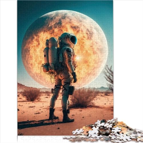 Puzzle „Astronaut auf neuem Planeten“ für Erwachsene, 1000-teiliges Puzzle, Holzpuzzle, Puzzle für Erwachsene, Entspannungspuzzlespiele, Denksport-Puzzle, 1000 Teile (50 x 75 cm)
