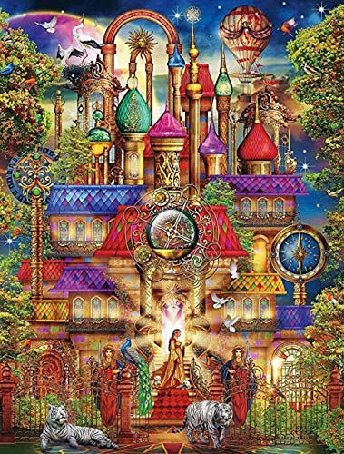JHEU Puzzle 1000 Teile Holzpuzzle Puzzle-Zubehör Adult Puzzle Adult Puzzle Majestätische Farbe Castle Puzzle