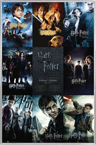 Harry Potter 1art1 Poster und Kunststoff-Rahmen - Alle Film-Plakate, In Englisch (91 x 61cm)
